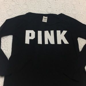 Black long sleeve tee by PINK